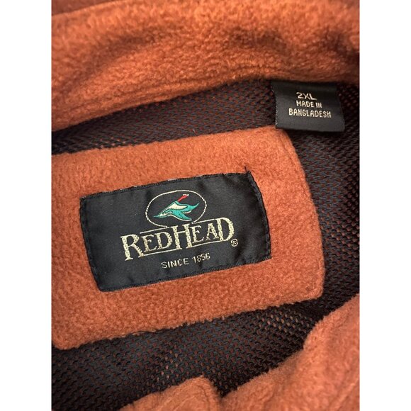 RedHead Mens  Rust Orange Fleece Button-Up Shirt With Pockets 2XL - Picture 3 of 9